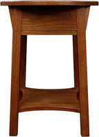 Leick Home Mission End Table, Solid Wood, 18 in. Round, 1 Storage Drawer - Image 5