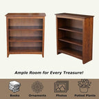 Solid Wood Bookcase 36" High, Adjustable Shelves, Kitchen/Dining Furniture - Image 5