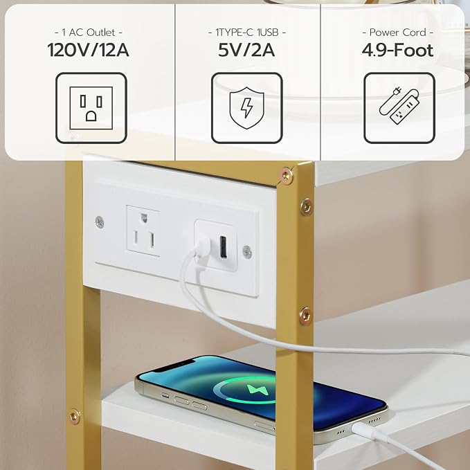 HOOBRO Small Narrow Side Table - Image 6