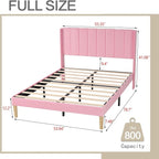 AGARTT Upholstered Platform Bed Frame Full Size - Image 2