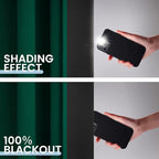 SimpleHome Dark Green 100% Blackout Curtains Room Darkening Living Room 72 | - Image 4