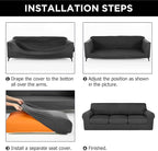 HunnmingRe Sofa Covers for 3 Cushion Couch Stretch Sofa and Loveseat Covers Set - Image 3