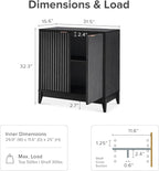 mopio Brooklyn Fluted Storage Cabinet, Modular Accent Buffet Sideboard - Image 2