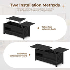 Seventable Coffee Table, 47.2" Lift Top Coffee Table - Image 5