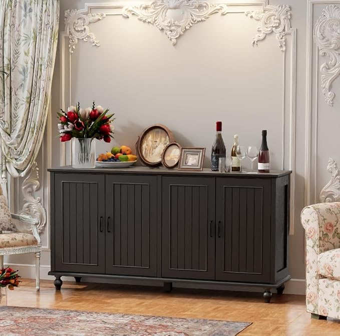 Scurrty 62'' Coffee Bar Cabinet Kitchen - Image 3