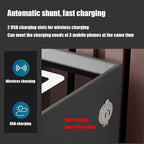 Smart Bedroom Nightstand with Fingerprint Lock and Adjustable LED Lights - Image 3