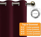 Blackout Curtains for Bedroom, 38 x 63 Inches Length, Burgundy | Thermal - Image 5
