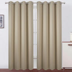 Blackout Curtains 52 x 90 Inch Long Beige Curtains Set of 2 Panels Room by Lemomo