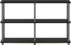 Furinno TURN-N-TUBE Storage Shelves, 3-Tier 47.4 Wide Book Shelf, Corner Shelf - Image 7
