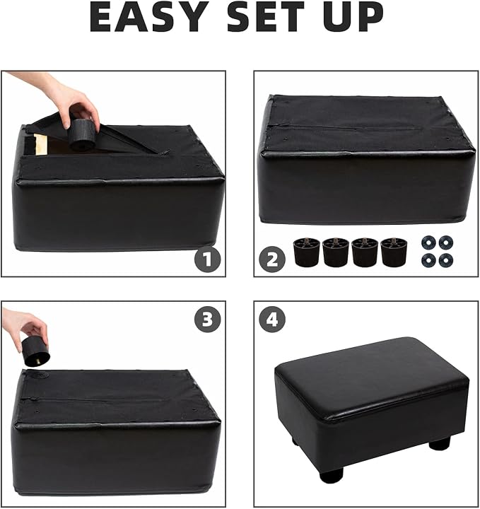 CAROLMADE Small Foot Stool Ottoman Footstool - Image 7