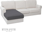 Easy-Going Stretch 1 Piece Chaise Lounge Cushion Slipcover | Sectional Couch by Easy-Going