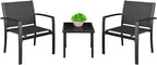 Homall 3 Pieces Patio Furniture Set Outdoor Patio Conversation Textilene Bistro by Homall