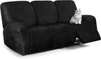 ANARACHON Leather Look Recliner Couch Cover, 8-Pieces Stretch Recliner Sofa by ANARACHON
