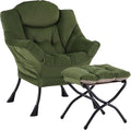 Welnow Lazy Chair with Ottoman, Modern Reading Accent Chair with Armrests and a by LifeGetsBetterWithWelnow