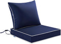 MIULEE Navy Outdoor Seat Cushion 22x24 Inch Waterproof & 3 Year Fade Resistant by MIULEE