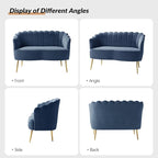 HULALA HOME Modern Velvet Loveseat Sofa - Image 5