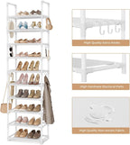 VTRIN 10 Tiers Tall Shoe Rack Holds 20-25 Pairs of Shoes Sturdy Vertical Shoe - Image 4