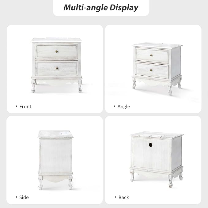 HULALA HOME Solid Wood End Tables Set of 2 - Image 5