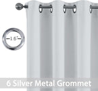 Yakamok Room Darkening Curtains 42x72 inch Greyish White-Living Room | 2 panels - Image 2