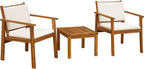 Flamaker Patio Chairs 3 Piece Acacia Wood Patio Furniture - Image 7