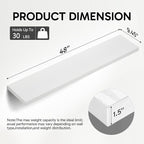 BAYKA Floating Shelves, 48 inches Long Heavy Duty Wall Mounted Rustic Wood - Image 3