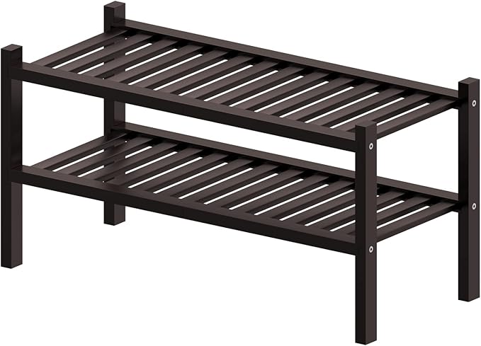 ROMGUAR CRAFT 2 Tier Bamboo Shoe Rack - Image 7
