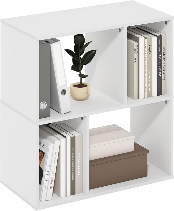 Furinno DALY Book Shelf, 4-Cube Bookshelf, Cube Storage Organizer Bookcase by Furinno-FitsYourSpaceFitsYourBudget