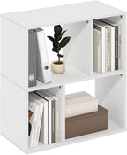 Furinno DALY Book Shelf, 4-Cube Bookshelf, Cube Storage Organizer Bookcase by Furinno-FitsYourSpaceFitsYourBudget