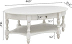 Solid Wood Oval Coffee Table - Image 2