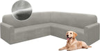 HDCAXKJ Corner Sectional Couch Covers Velvet Stretch L Shape Sofa Cover Soft by HDCAXKJ
