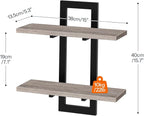 HOOBRO Floating Shelves, 15 Inch Wall Shelf Set of 4, Wall Mounted Storage - Image 2