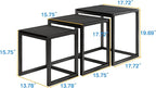 Nesting Table Set of 3 Side Tables, Modern Coffee Table Stacking End Table - Image 3
