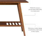 Linon Melissa Mid-Century Modern Walnut Console Table - Image 5