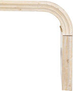 Minimalist Coffee Table with Curved Art Deco Design, Wood Rectangle Center Table - Image 9