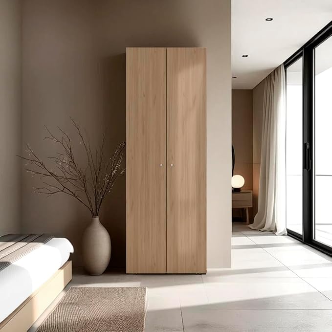 Soham Closet System Eco-Friendly Bedroom Organizer in Macadamia Finish - Image 4