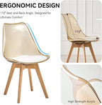 5-Piece Round Dining Table Set, Small Kitchen Table Chairs Set of 4 Space - Image 6