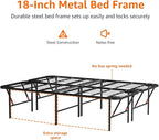 Amazon Basics Bed Frame with Storage, Foldable Metal Platform, Sturdy Steel - Image 5