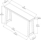 Plank+Beam Solid Wood Console Table, 56 Inch, Sofa Table, Narrow Entryway Table - Image 2