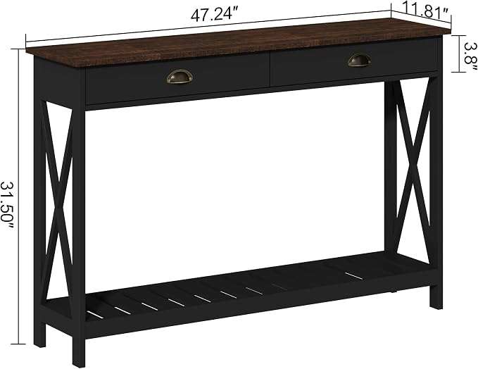 ChooChoo 47" Farmhouse Console Table - Image 2
