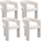 BESTANO Set of 4 Modern Velvet Fabric Upholstered Dining Chairs by BESTANO