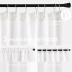 MIULEE Pure White Back Tab Blackout Curtains 52x72 Inches Long 2 Panels Set | - Image 3