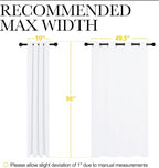 NICETOWN White Curtains for Sliding Door - Image 2