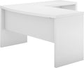 Bush Business Furniture Echo L Shaped Bow Front Office Desk in Pure White by BushBusinessFurniture