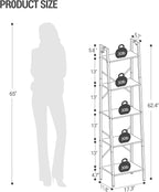 Hzuaneri Ladder Shelf, Bookshelf Bookcase, Freestanding Corner Storage Shelve - Image 2