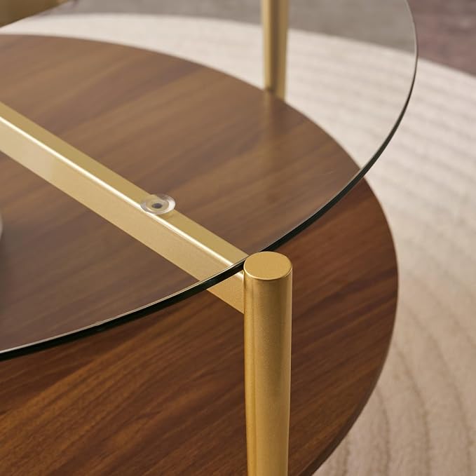 LumFurn Round Coffee Table, Mid-Century Modern Design, D30“ x H17”, - Image 6