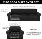 HunnmingRe Sofa Covers for 3 Cushion Couch Stretch Sofa and Loveseat Covers Set - Image 2