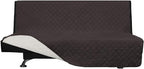 Easy-Going Reversible Couch Cover, Large Futon Sofa, Chocolate/Ivory | Machine by Easy-Going