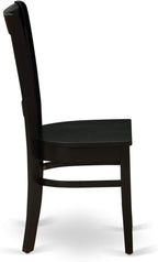East West Furniture ANVA3-BLK-W 3 Piece Kitchen Table Set - Image 8