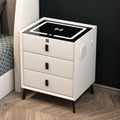 Smart Nightstand with Wireless Charging & Fingerprint Lock, 3-Drawer Bluetooth by Hanmorfarbi