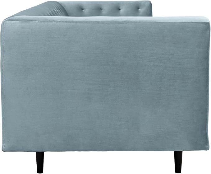 Armen Living Annabelle 80" Modern Bluestone Velvet Sofa - Image 4